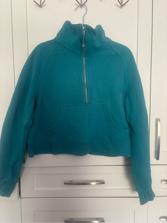 lululemon athletica Sweaters - lululemon athletica Turquoise Funnel-Neck Pullover